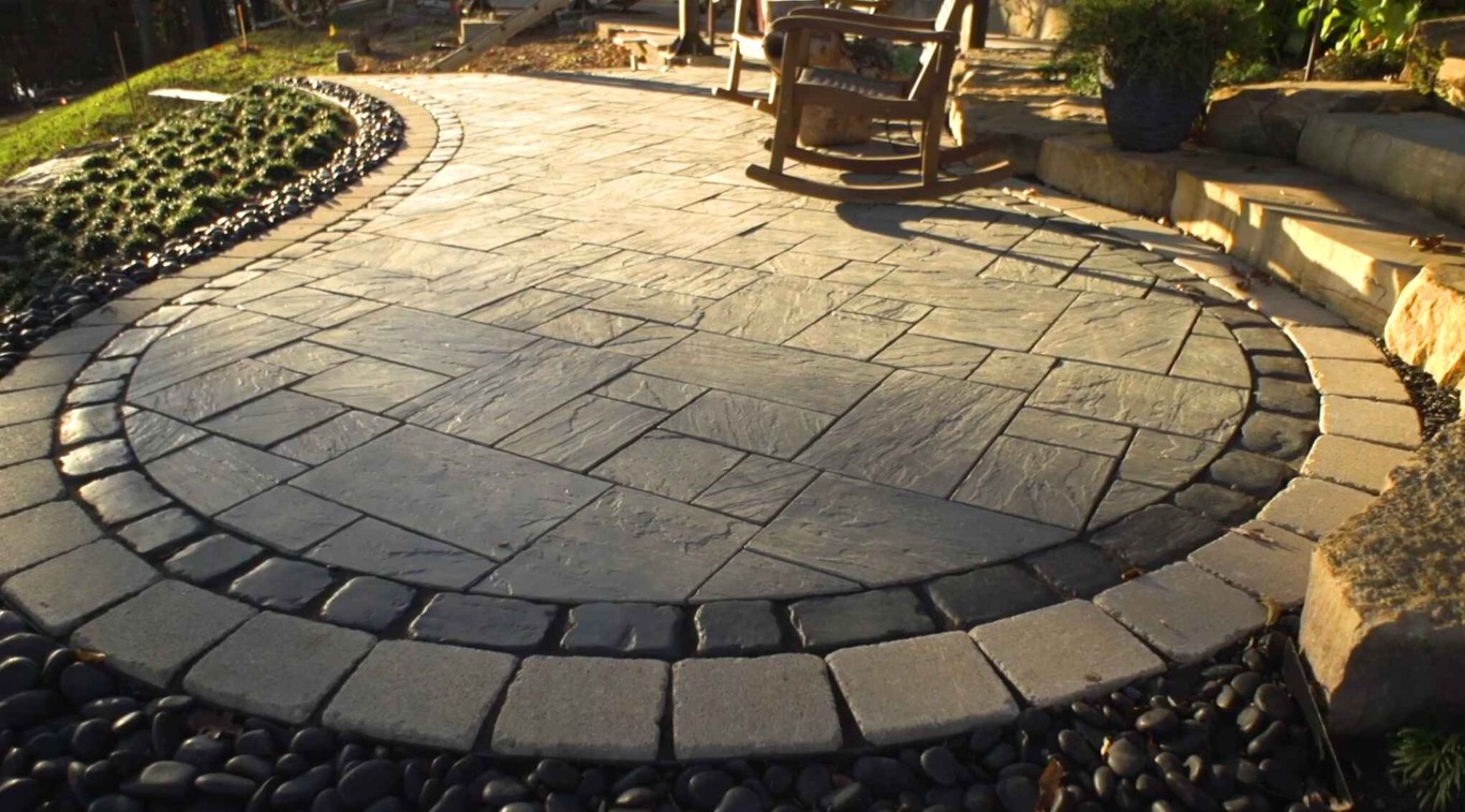 Professional hardscaping with decorative paver patio in Indio, CA